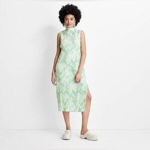 Future Collective Gabriella Karefa Johnson Watercolor Plisse Midi Dress -  3X